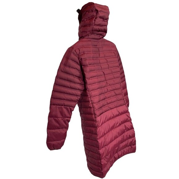 Columbia Women's Lake 22 Down Burgundy Long Hooded Full Zip Jacket Sz Medium / M - Picture 12 of 12